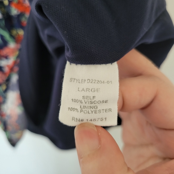 PEACH LOVE Ditsy Floral Back Tie Mini Dress Size L Beach Summer Vacation Size‎ L - Picture 11 of 11